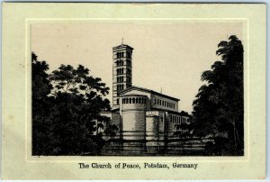 c1890s Jersey Coffee Potsdam Germany, Church of Peace Trade Card Photo-Lith C27