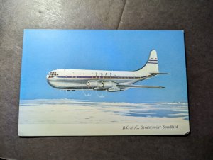 Mint USA Aviation Postcard BOAC Stratocruiser Speedbird AIrlines