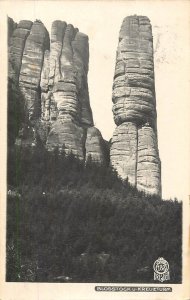 Mountaineering Germany Blosstock & Kreuzturm rock formation photo postcard 1928