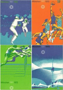 OLYMPIC GAMES 1972 MÃNCHEN SPORTS 13 CPA (L4365)
