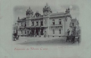 MONTE CARLO MONACO~ENTREE DU CASINO~1900s POSTCARD