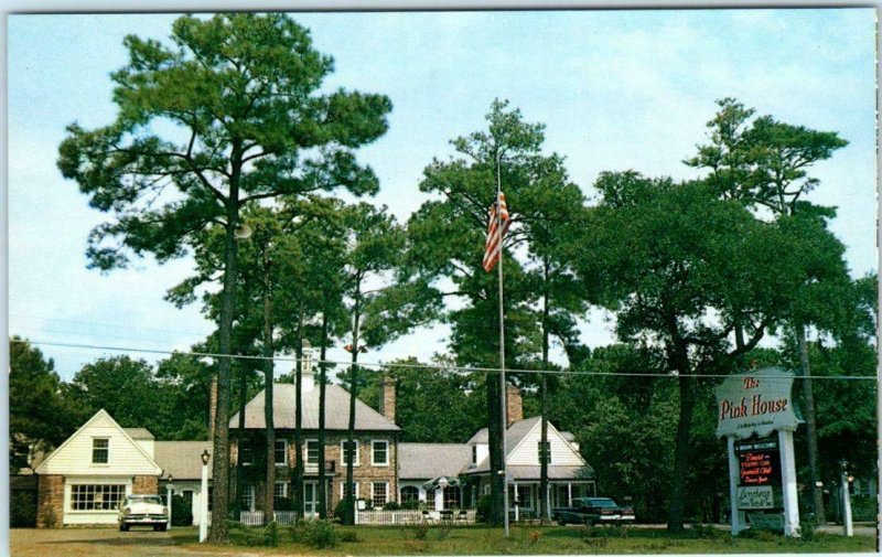 MYRTLE BEACH, South Carolina SC ~ THE PINK HOUSE HOTEL Roadside c1950s Postcard