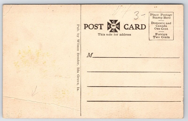 Ida Grove IA United Methodist Episcopal Church, Parsonage~Electric Pole c1908