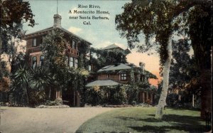 Santa Barbara California CA Riso Rivo Montecito Home c1910 Vintage Postcard