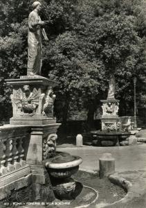 Italy - Rome. Fountain in Villa Borghese - RPPC