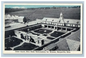 Inner Court Ohio State Reformatory For Women Marysville Ohio OH Vintage Postcard
