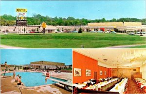 MD, Maryland  COLONY 7 MOTEL~SCHRAFFT'S RESTAURANT  Roadside~MD 32 Exit Postcard
