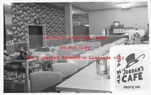 WA, Pasco, Washington, RPPC, Jordan's Top Hat Restaurant, Interior, Photo