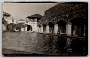 Banff Canada Main Bathing Pool At Cave & Basin RPPC Postcard P26