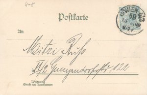 Easter greetings postcard 1900 Austria chicken & penciled egg patterns