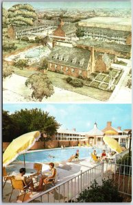 Alexandria Virginia VA, Olde Colony Motor Lodge, Swimming Pool, Vintage Postcard