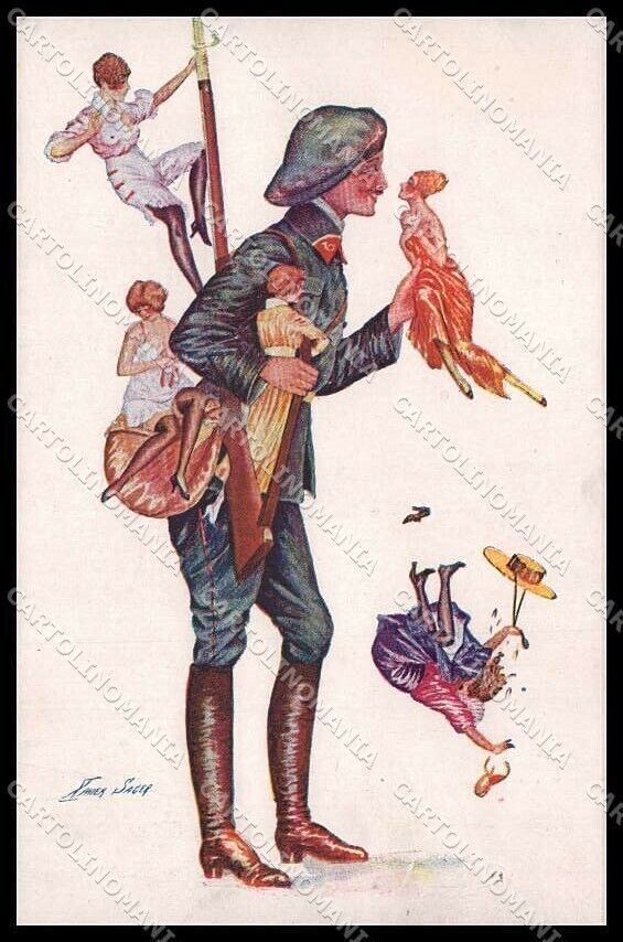 Artist Signed Koister Risque Lady Les Fetiches a la Mode serie 5-71 pc