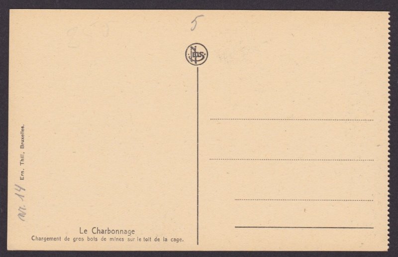 BELGIUM, Vintage postcard, Le Charbonnage (Coaling)