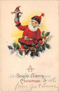 Santa Claus Christmas Postal Used Unknown writing on front