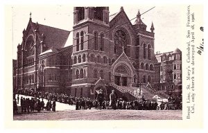 California San Fransico  St.Mary's Cathedral, Bread Line 1906