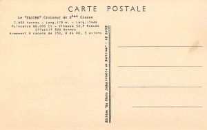 Gloire French Navy Cruiser Ship France postcard