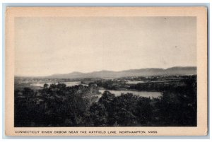 Northampton Massachusetts MA Postcard Connecticut River Oxbow Hatfield Line 1910