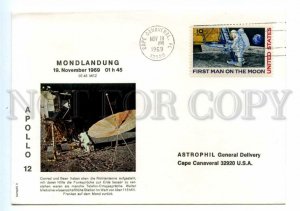 494673 USA 1969 Apollo 12 Moon landing Cape Canaveral cancellation SPACE COVER
