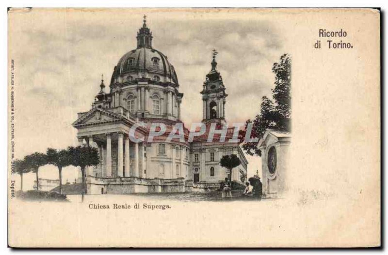 Postcard Old Ricordo di Torino Reale Chiesa di Saperga