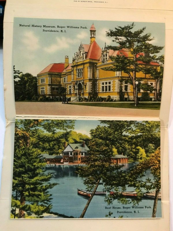 Vintage Postcard 1930-1945 Souvenir Folder Roger Williams Park Providence RI