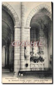 Postcard Old Yonne Pontigny Abbey Lady Chapel