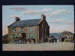 BUXTON Cat & Fiddle shows BADEN POWELL COACH c1911 Postcard by B.R.S. of Ripley