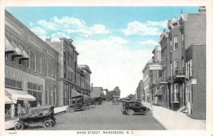 Wadesboro North Carolina Wade Street Stores and Hotel pictured Vintage PC U1134