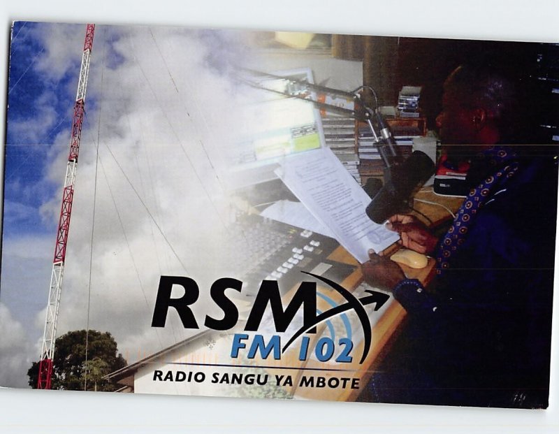 Postcard RSM FM 102, Radio Sangu Ya Mbote, Pointe-Noire, Republic of Congo