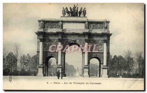 Paris - 1 - Arc de Triomphe du Carrousel Old Postcard