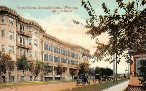 Nurses' Home, General Hospital, Winnipeg, Manitoba, Canada, Early Postcard