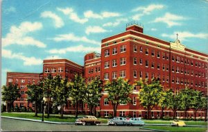St Johns Hosptial Tulsa Oklahoma Wob Note 1957 Cancel Pm Postcard 