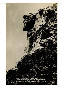 NH - Franconia Notch. Old Man of the Mountains      RPPC