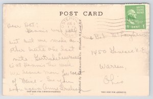 Cape Cod Massachusetts~Osterville~East Bay Lodge~1947 B&W Postcard