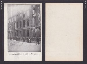 BELGIUM, Postcard, Leuven, Hôtels de Suède et Métropole, WWI, Unposted