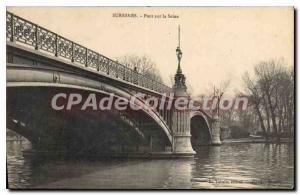 Postcard Suresnes Old Bridge On The Seine