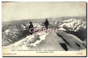 Postcard Old Mountain Valley of Vesubie At the top of the tops of Gelas On Ja...