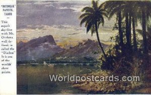 Daybreak Papeete Tahiti French Polynesia Writing on back 