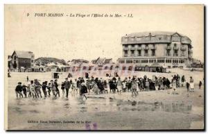 Old Postcard Fort Mahon Plage and I & # 39Hotel Sea Children