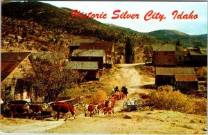 Postcard HISTORICAL SCENE Silver City Idaho ID AK1673