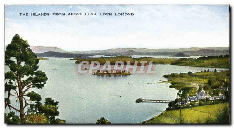 Old Postcard The Islands From Above Luss Loch Lomond