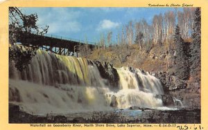 Waterfall on Gooseberry River North Shore   - Lake Superior, Minnesota MN  