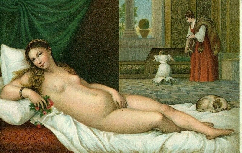 Postcard Antique Risque, Nude Picture of Venere Coricata           Q7