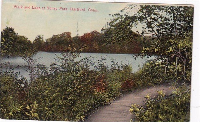 Connecticut Hartford Walk and Lake In Keney Park
