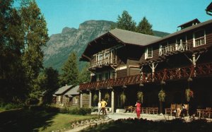 Vintage Postcard Lake McDonald Hotel Old West Glacier National Park Montana