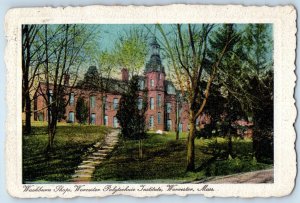 c1913 Worcester Massachusetts MA Postcard Washburn Shops Polytechnic Institute