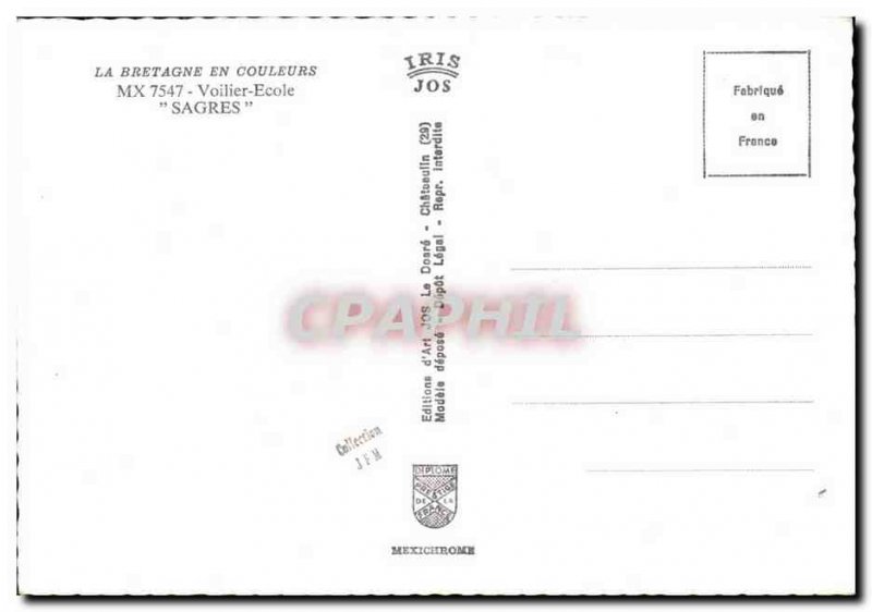 Postcard Modern War Ship Sailing School Sagrece