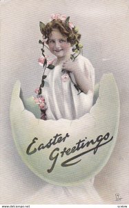 EASTER Egg Girl , 00-10s ; TUCK No E 1707