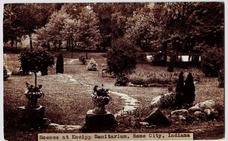 Old ROME CITY Indiana RPPC Postcard KNEIPP SANITARIUM