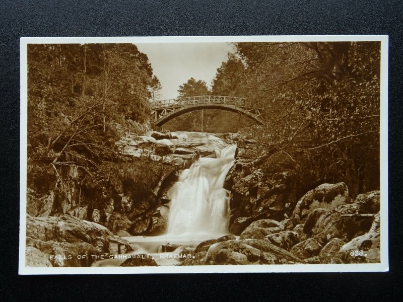 Scotland BRAEMAR Falls of the Garrawalt c1930's RP Postcard by Valentine