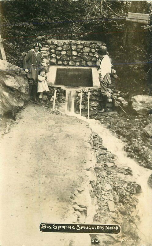 C-1910 Vermont Big Springs Smugglers Notch RPPC Photo Postcard 21-7348